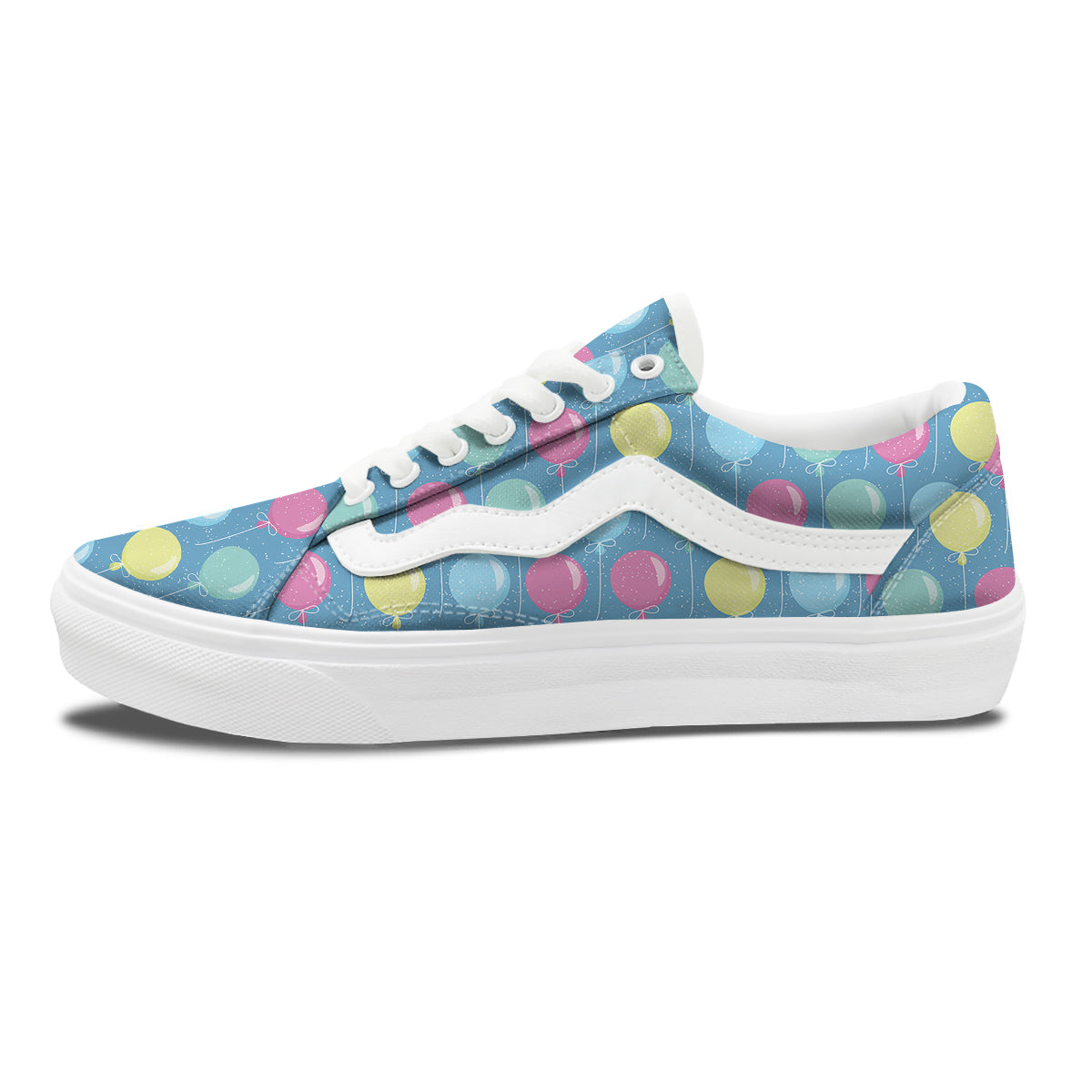 Balloon Colorful Print Pattern Skate Shoes-grizzshop