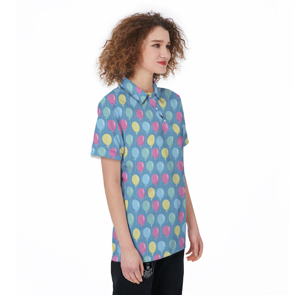 Balloon Colorful Print Pattern Women's Golf Shirts-grizzshop