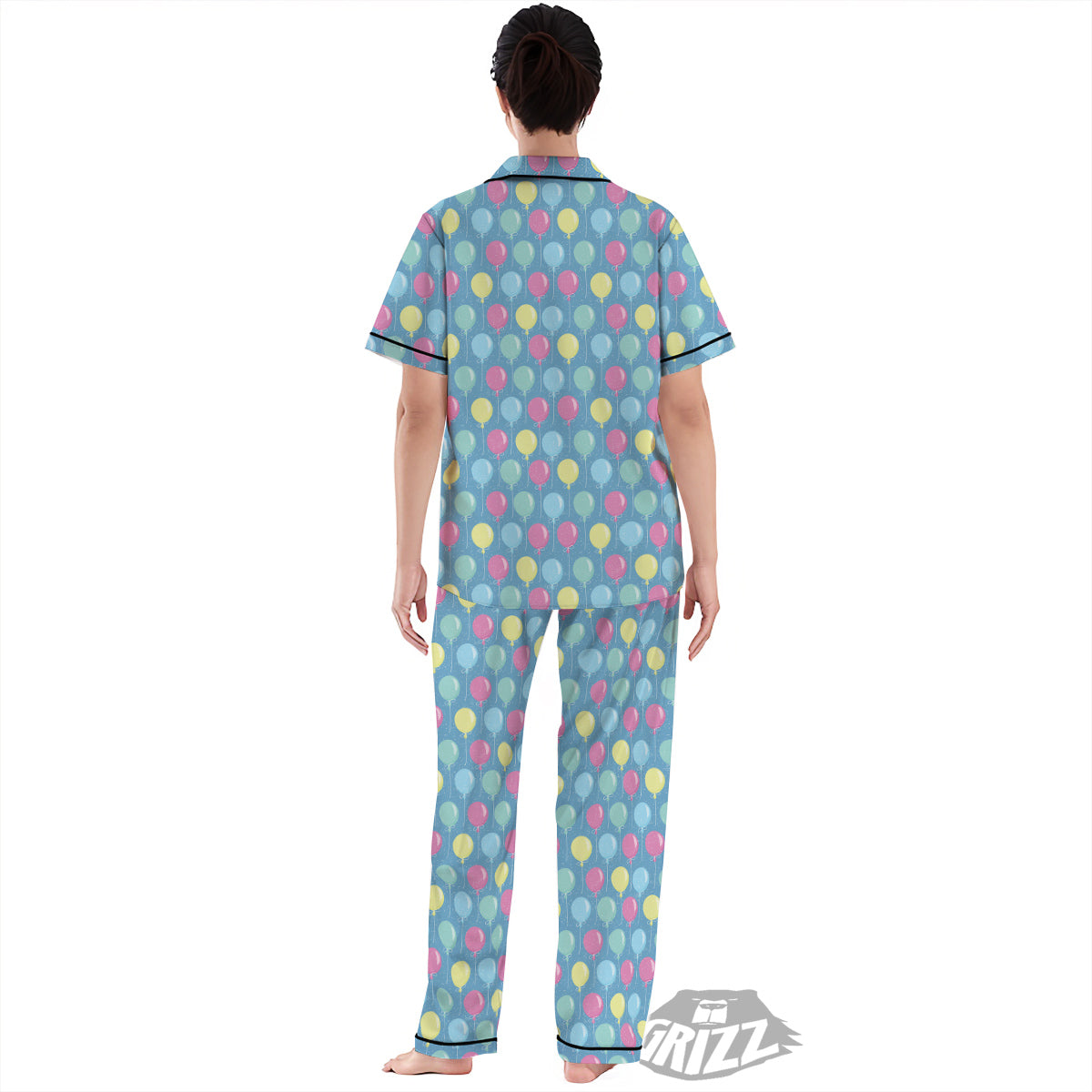 Balloon Colorful Print Pattern Women's Pajamas Set-grizzshop