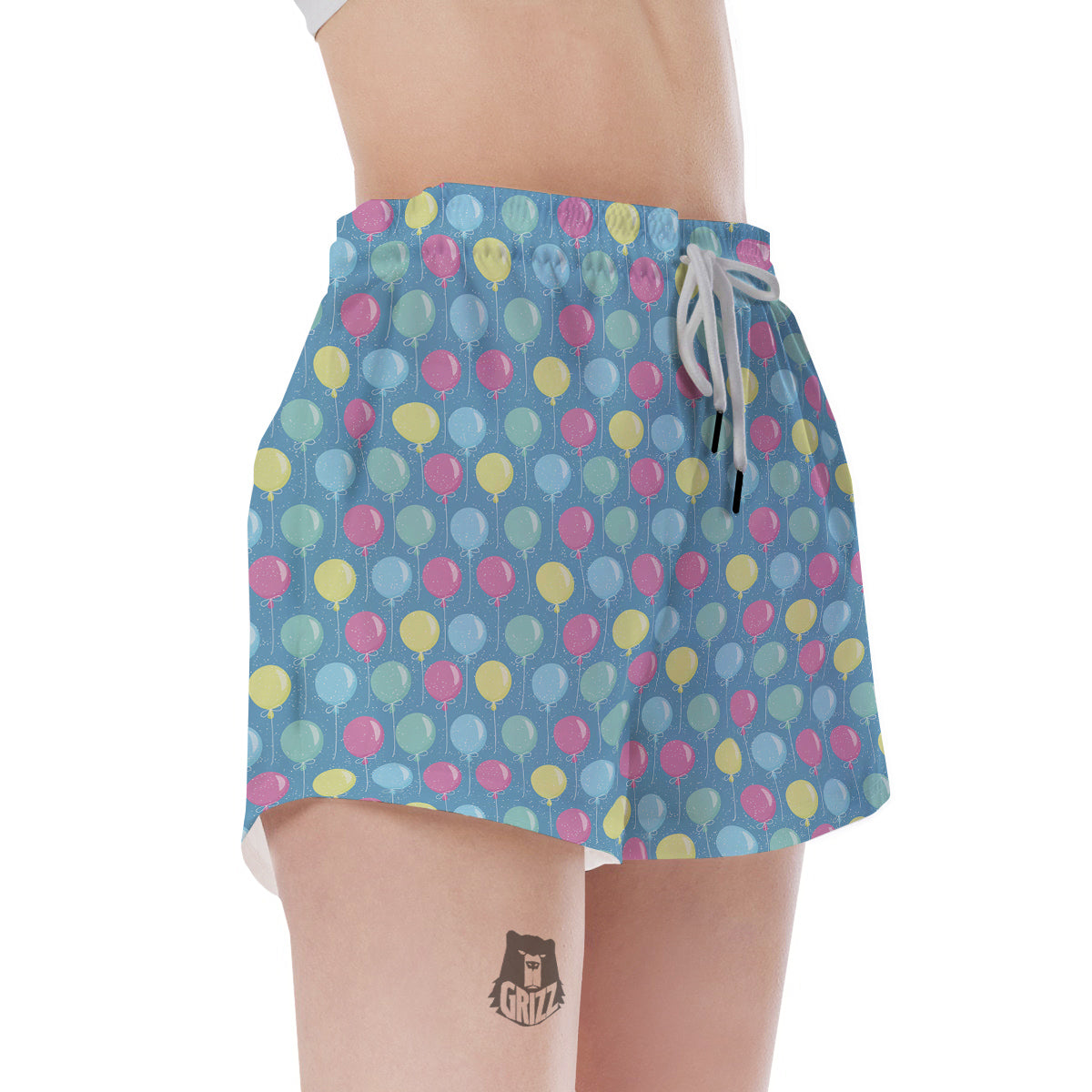Balloon Colorful Print Pattern Women's Shorts-grizzshop