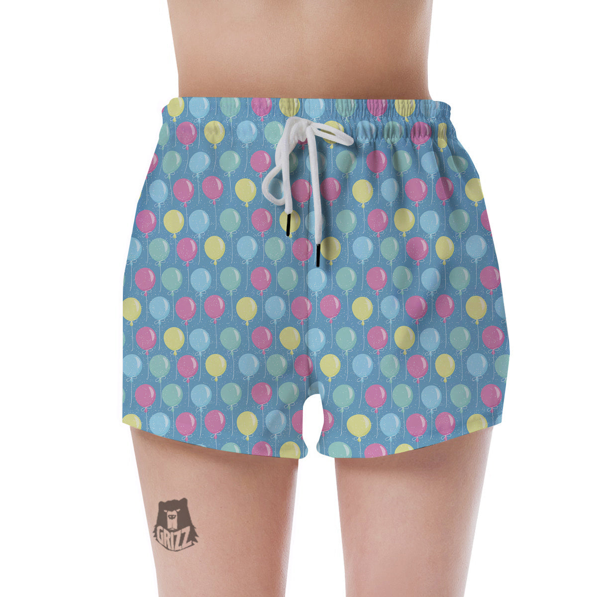 Balloon Colorful Print Pattern Women's Shorts-grizzshop