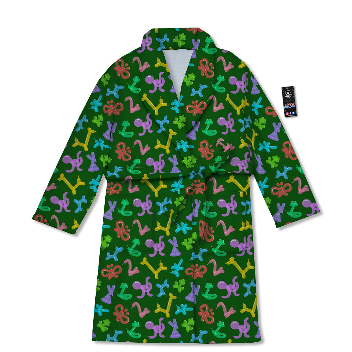 Balloon Modelling Print Pattern Bathrobe-grizzshop