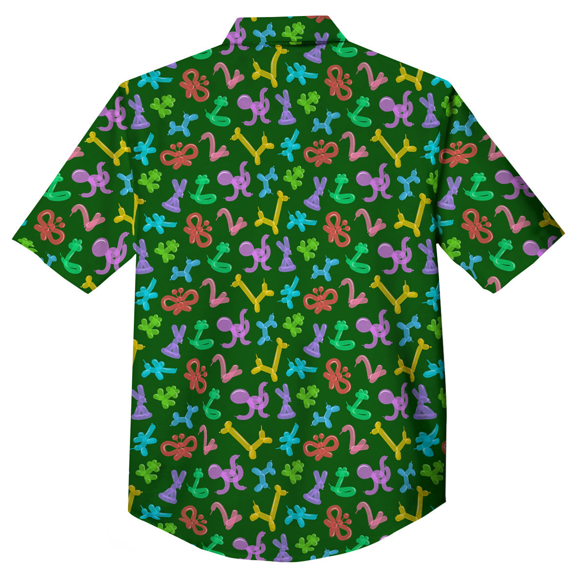 Balloon Modelling Print Pattern Button Up Shirt-grizzshop