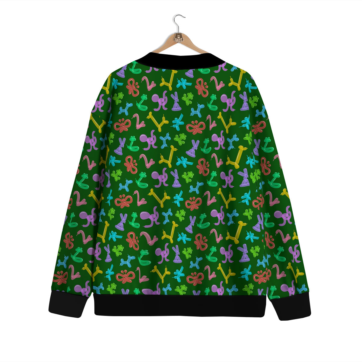 Balloon Modelling Print Pattern Cardigan-grizzshop