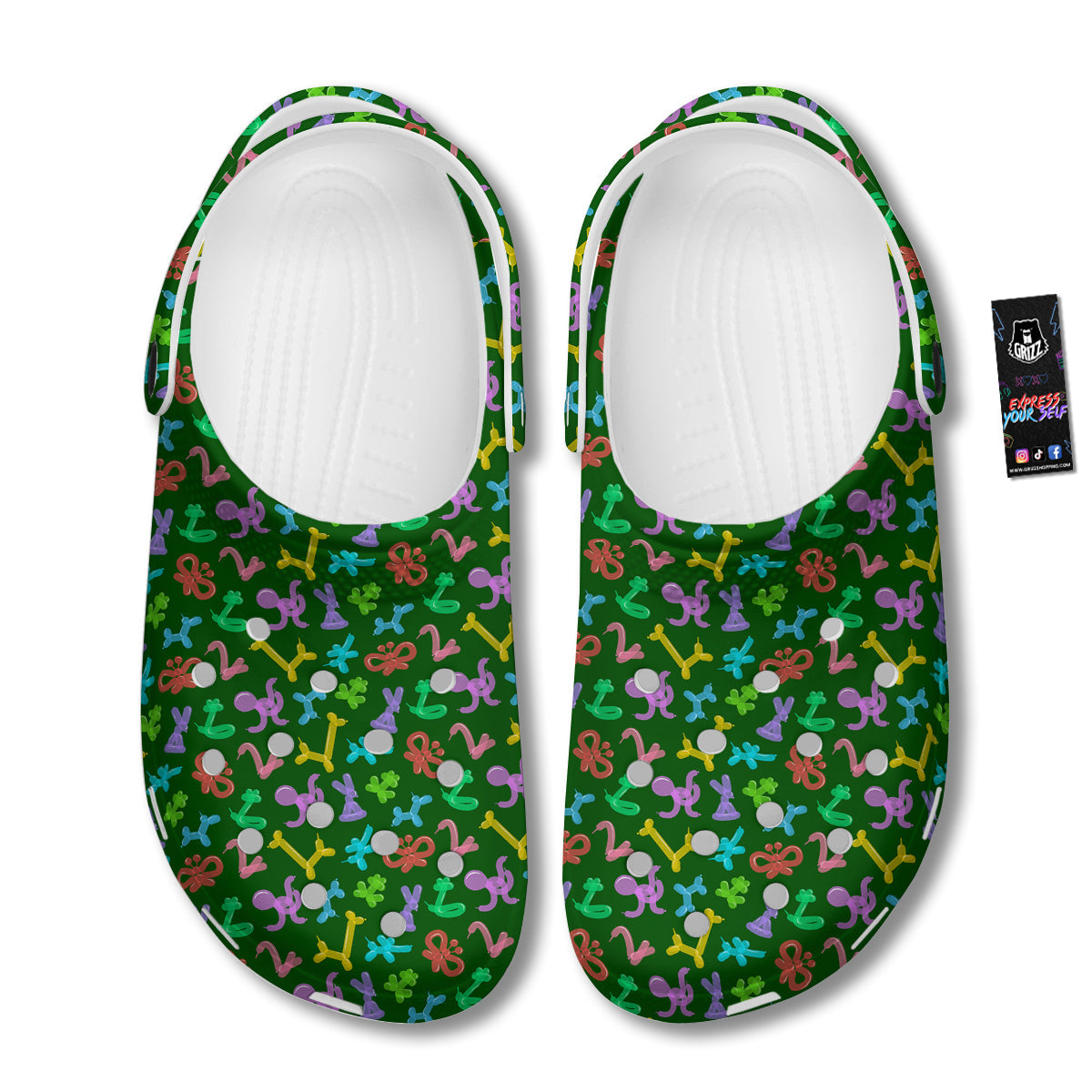 Balloon Modelling Print Pattern Clog-grizzshop