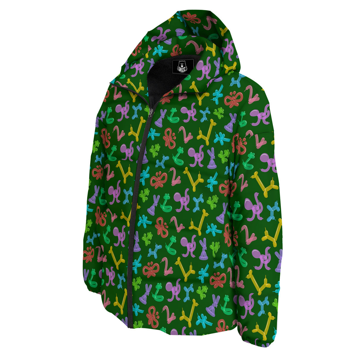 Balloon Modelling Print Pattern Down Jacket-grizzshop