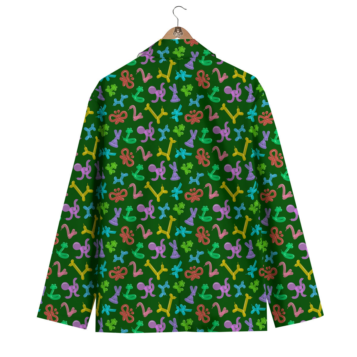 Balloon Modelling Print Pattern Men's Blazer-grizzshop