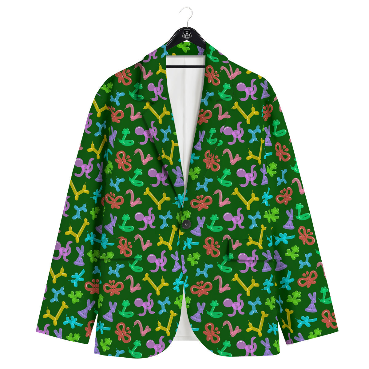 Balloon Modelling Print Pattern Men's Sport Coat-grizzshop