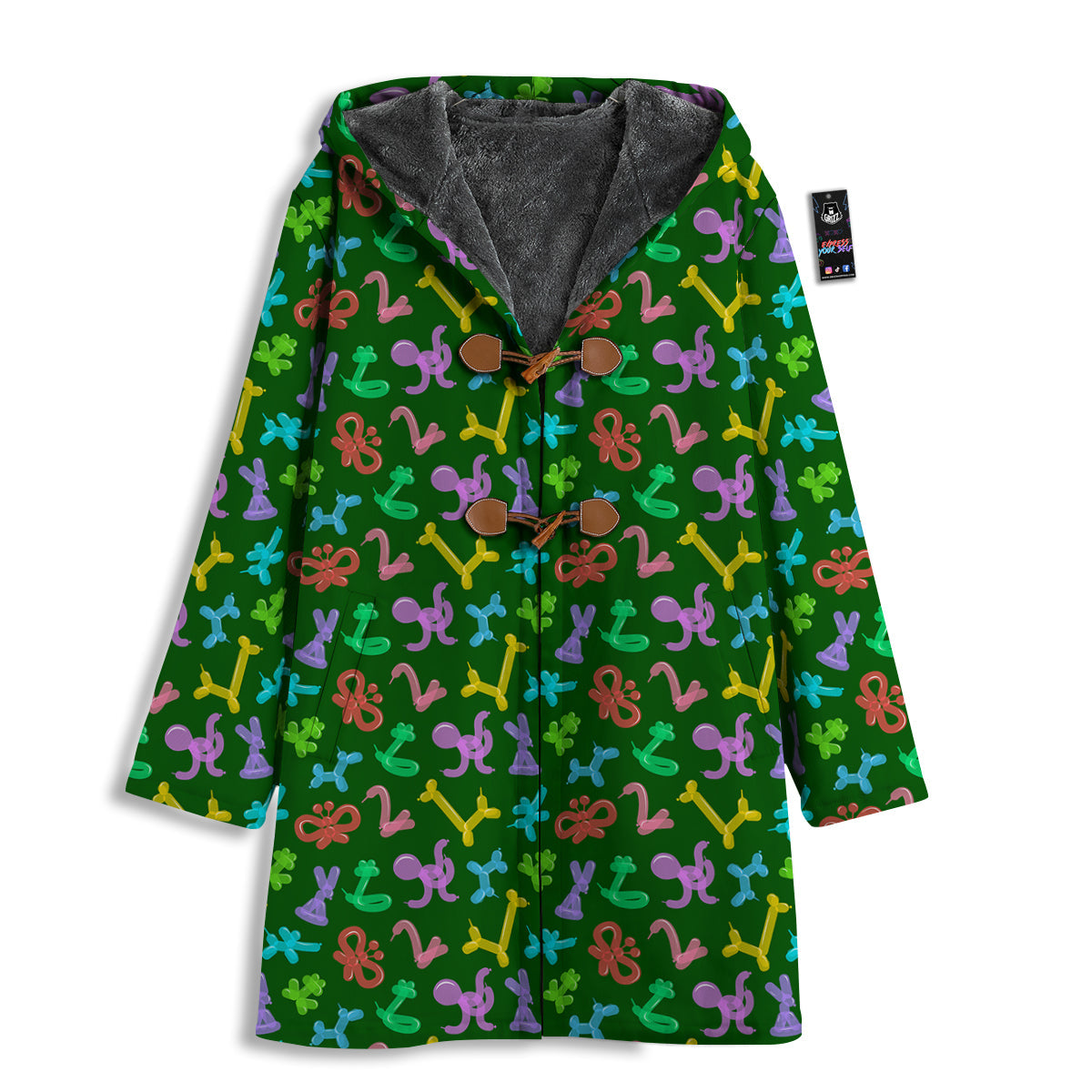 Balloon Modelling Print Pattern Men's Windbreaker Jacket-grizzshop