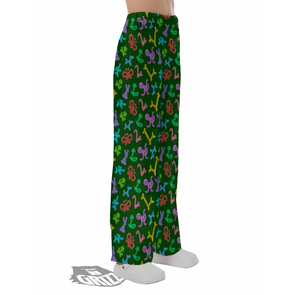 Balloon Modelling Print Pattern Pajama Pants-grizzshop