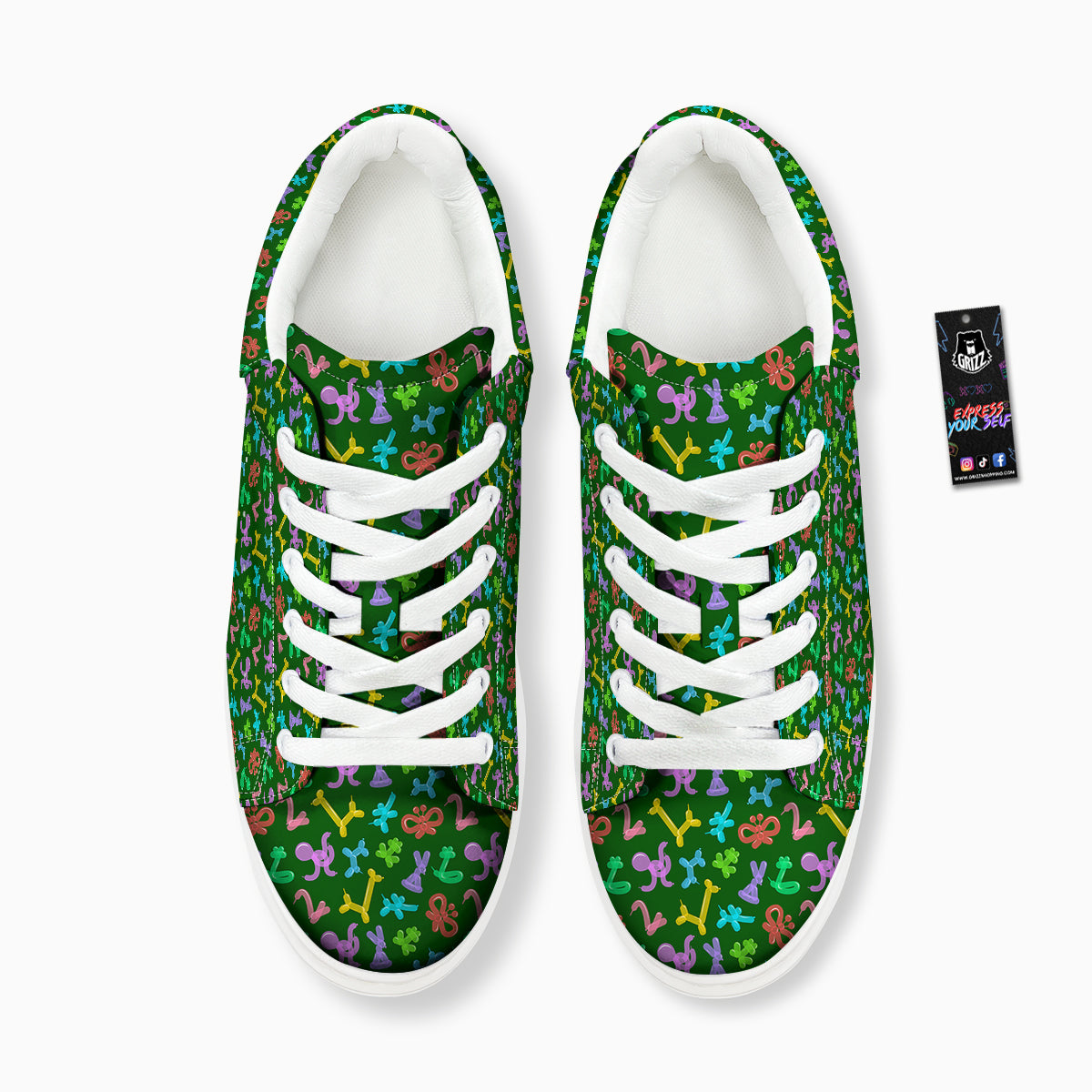 Balloon Modelling Print Pattern Platform Shoes-grizzshop