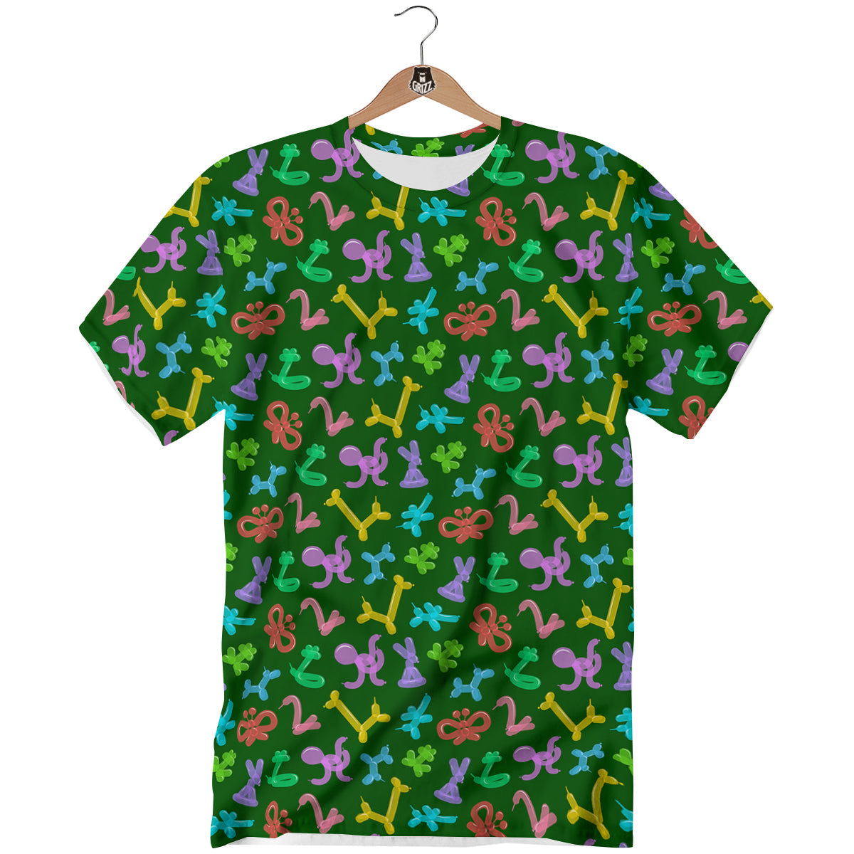 Balloon Modelling Print Pattern T-Shirt-grizzshop