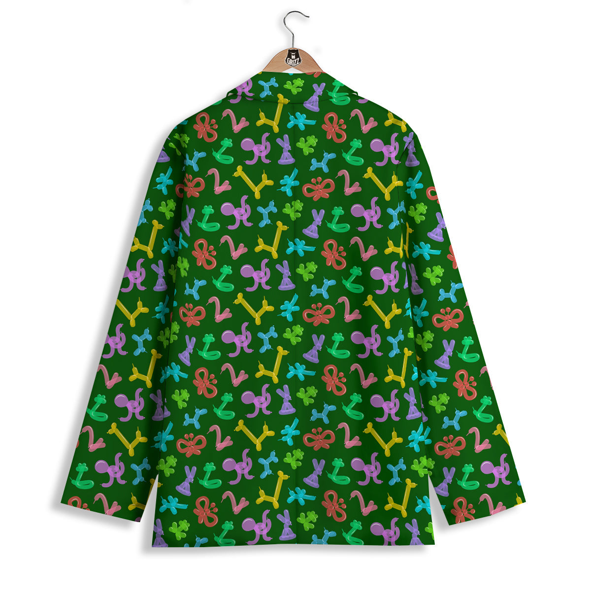 Balloon Modelling Print Pattern Women's Blazer-grizzshop
