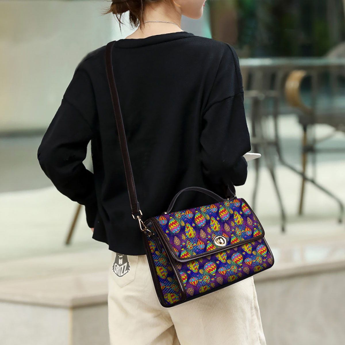 Balloon Air Retro Print Pattern Women's Satchel Bag