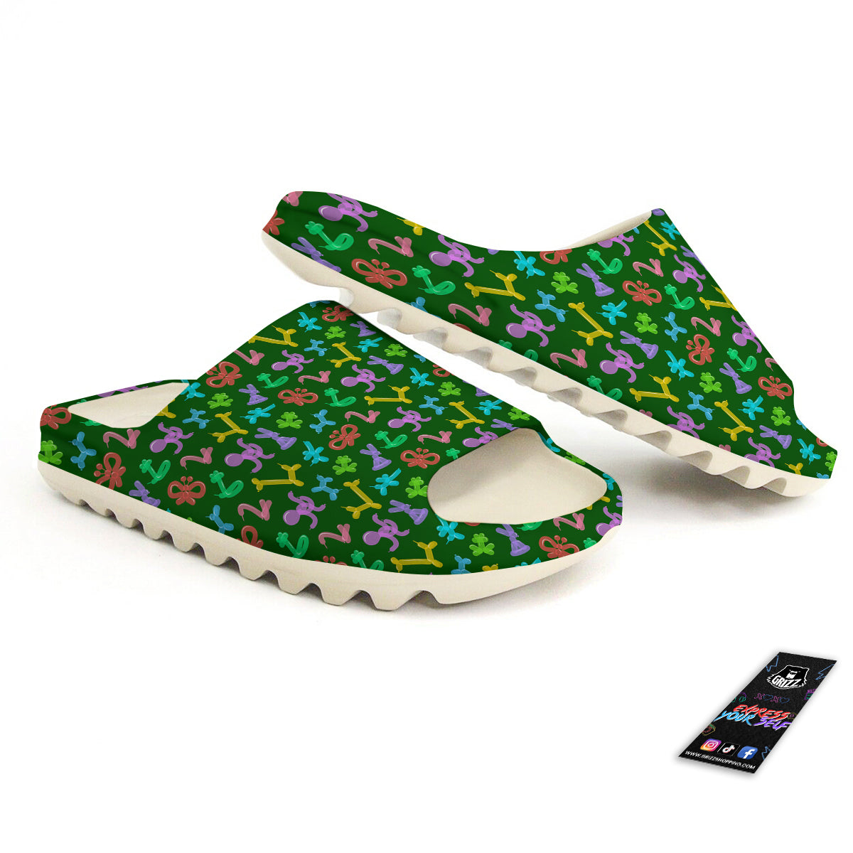 Balloon Modelling Print Pattern Sandals-grizzshop