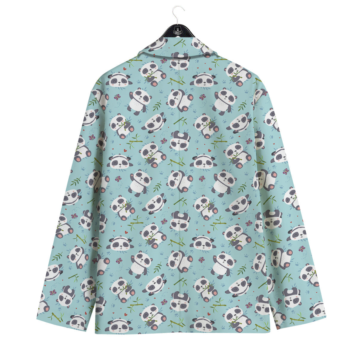 Bamboo And Cute Panda Print Pattern Men's Sport Coat-grizzshop
