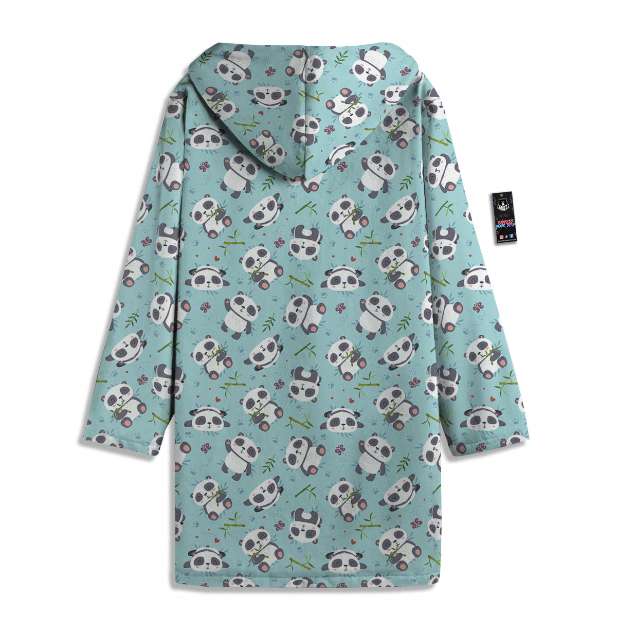 Bamboo And Cute Panda Print Pattern Men's Windbreaker Jacket-grizzshop