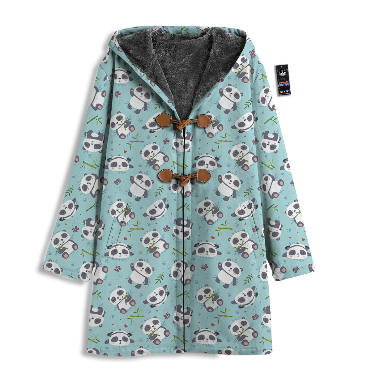 Bamboo And Cute Panda Print Pattern Men's Windbreaker Jacket-grizzshop