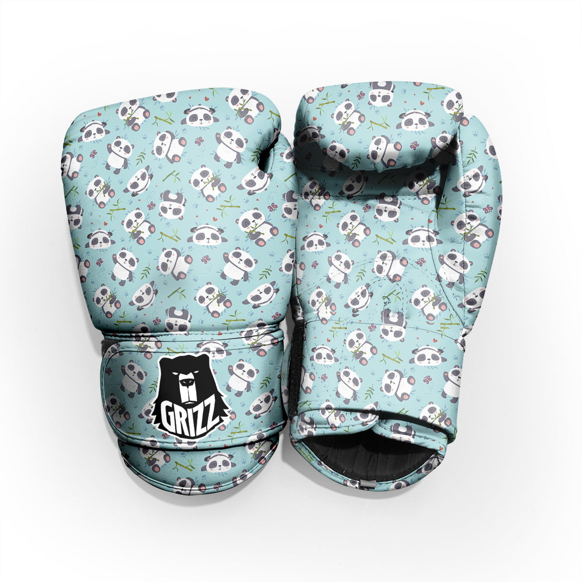 Bamboo And Cute Panda Print Pattern Pro Boxing Glove