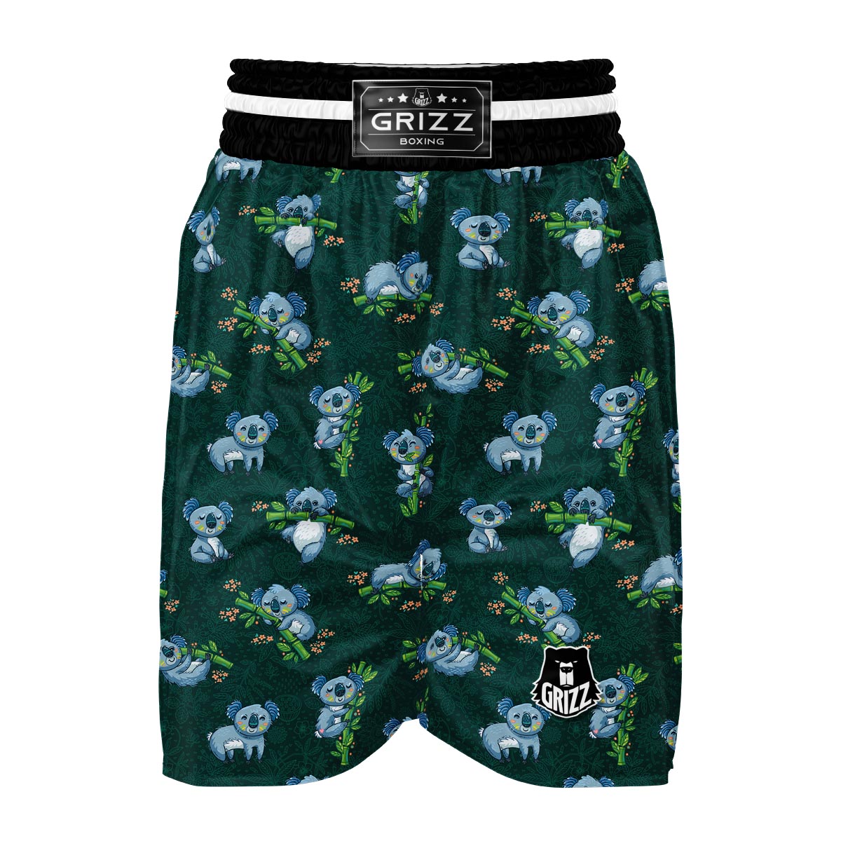 Bamboo Koala Pattern Print Boxing Shorts-grizzshop