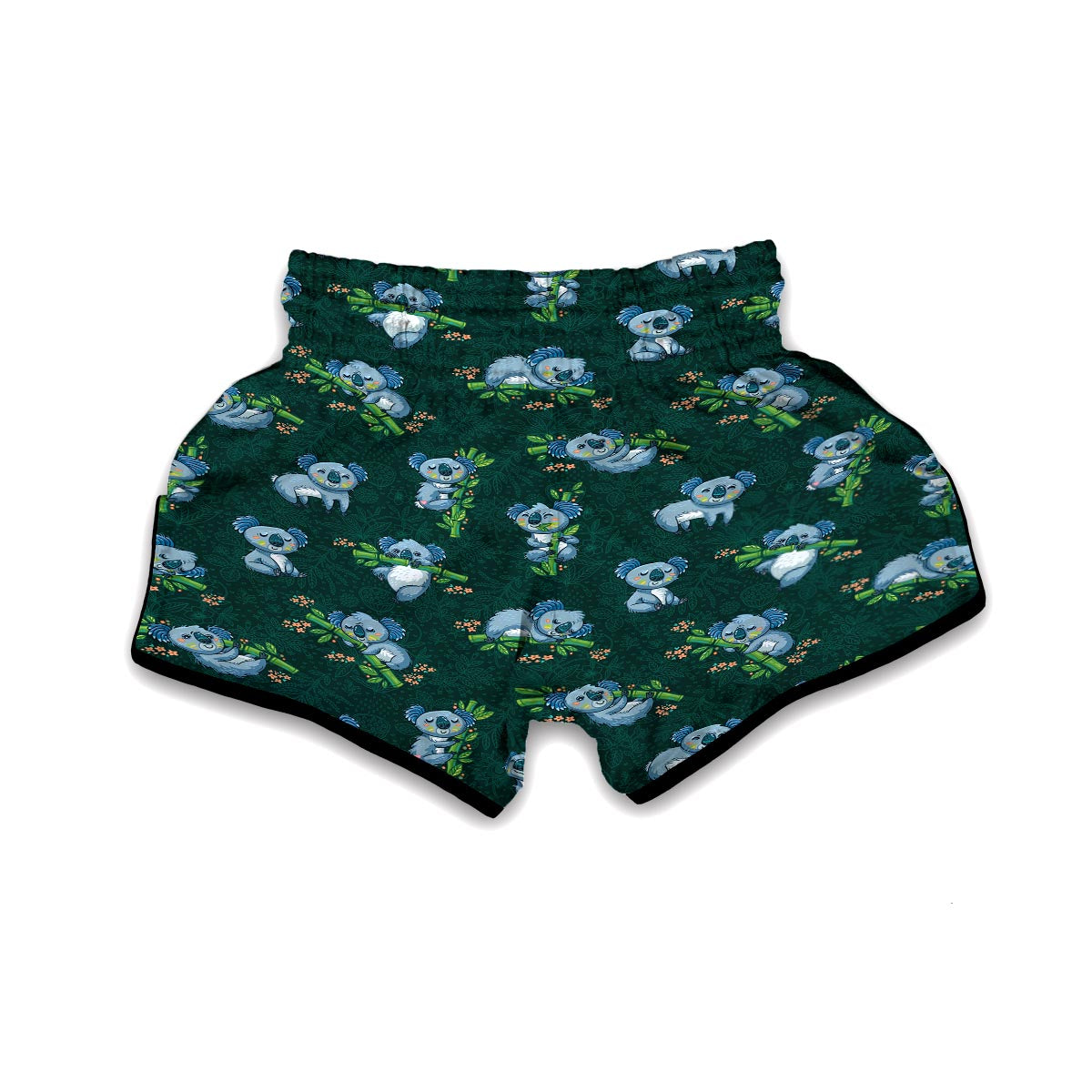 Bamboo Koala Pattern Print Muay Thai Boxing Shorts-grizzshop