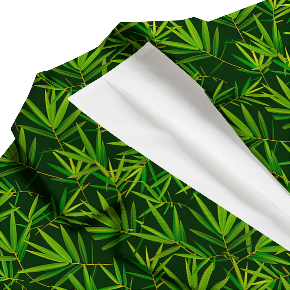 Bamboo Leaf Green Print Pattern Men's Blazer-grizzshop