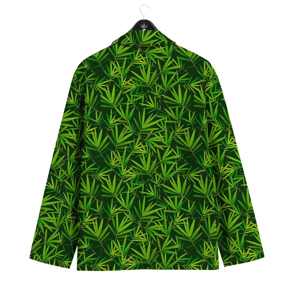 Bamboo Leaf Green Print Pattern Men's Sport Coat-grizzshop