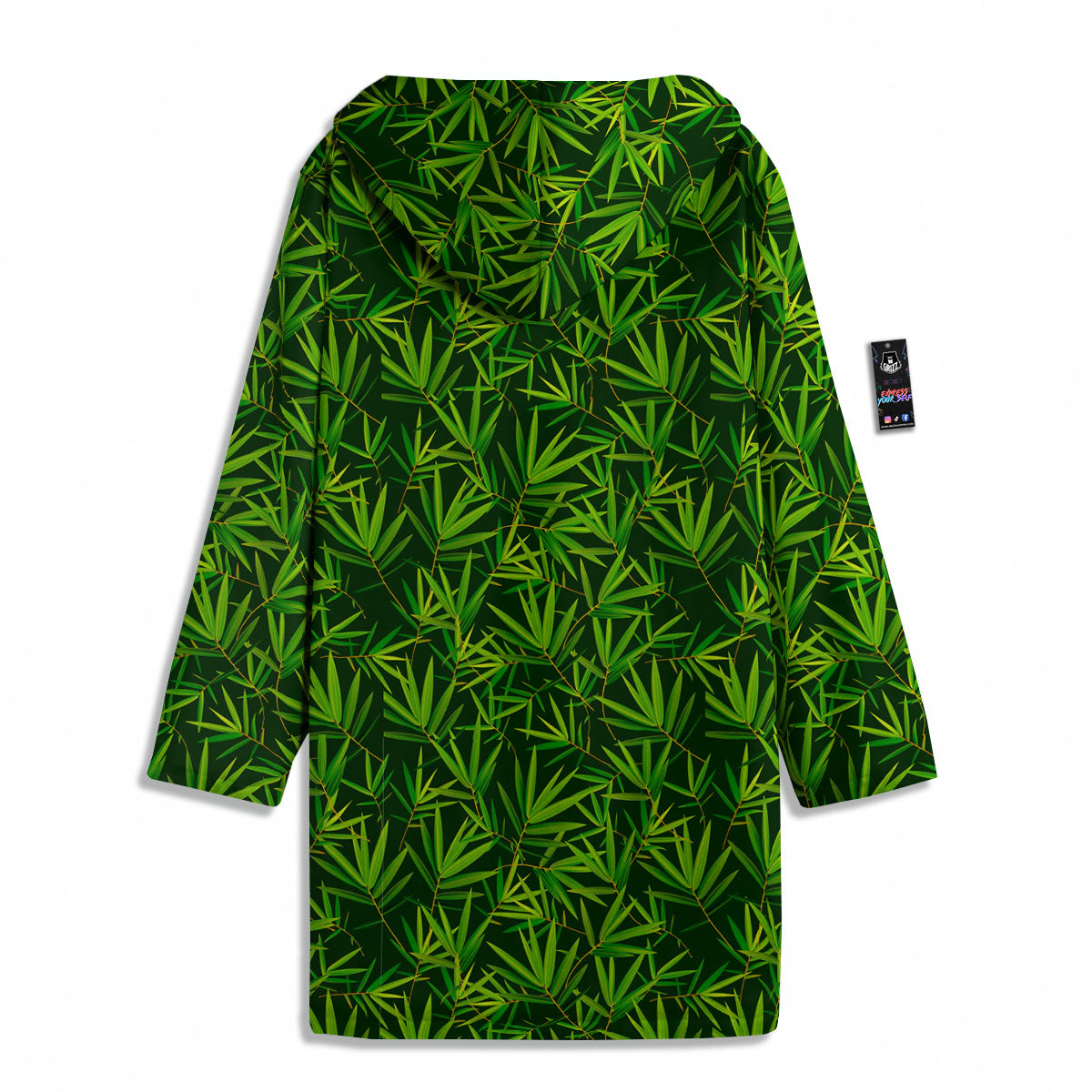 Bamboo Leaf Green Print Pattern Men's Windbreaker Jacket-grizzshop