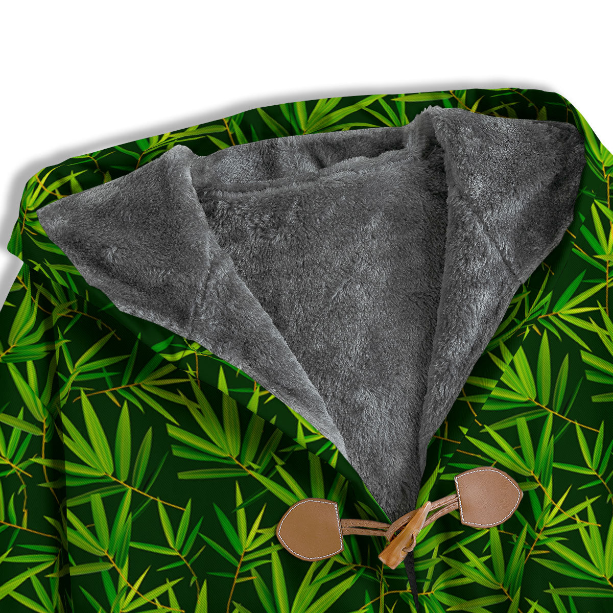 Bamboo Leaf Green Print Pattern Men's Windbreaker Jacket-grizzshop