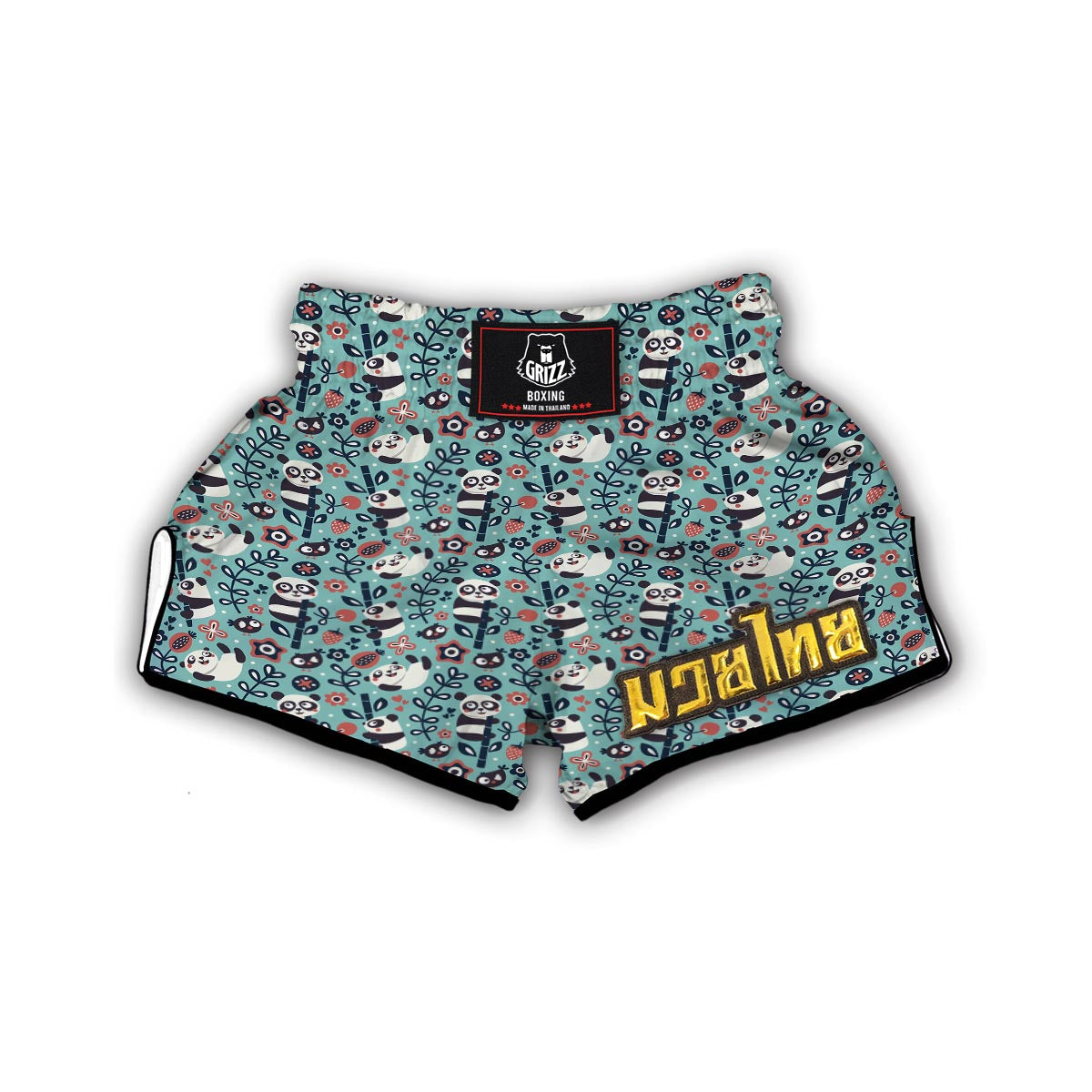 Bamboo Panda Pattern Print Muay Thai Boxing Shorts-grizzshop