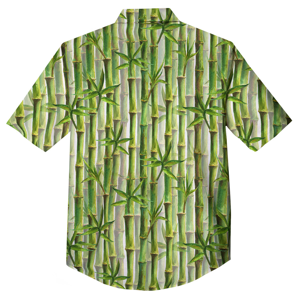 Bamboo Watercolor Print Pattern Button Up Shirt-grizzshop