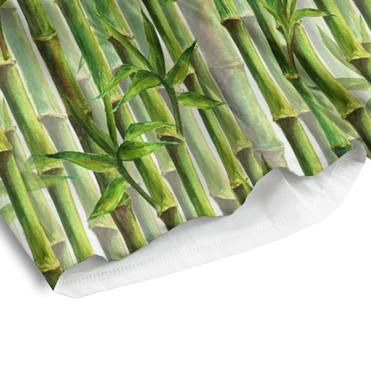 Bamboo Watercolor Print Pattern Men's Athletic Shorts