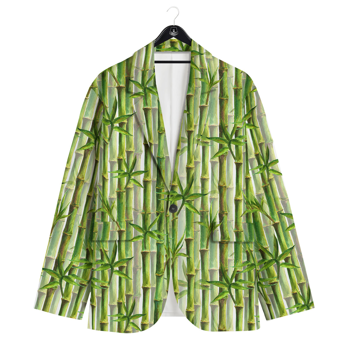 Bamboo Watercolor Print Pattern Men's Sport Coat-grizzshop