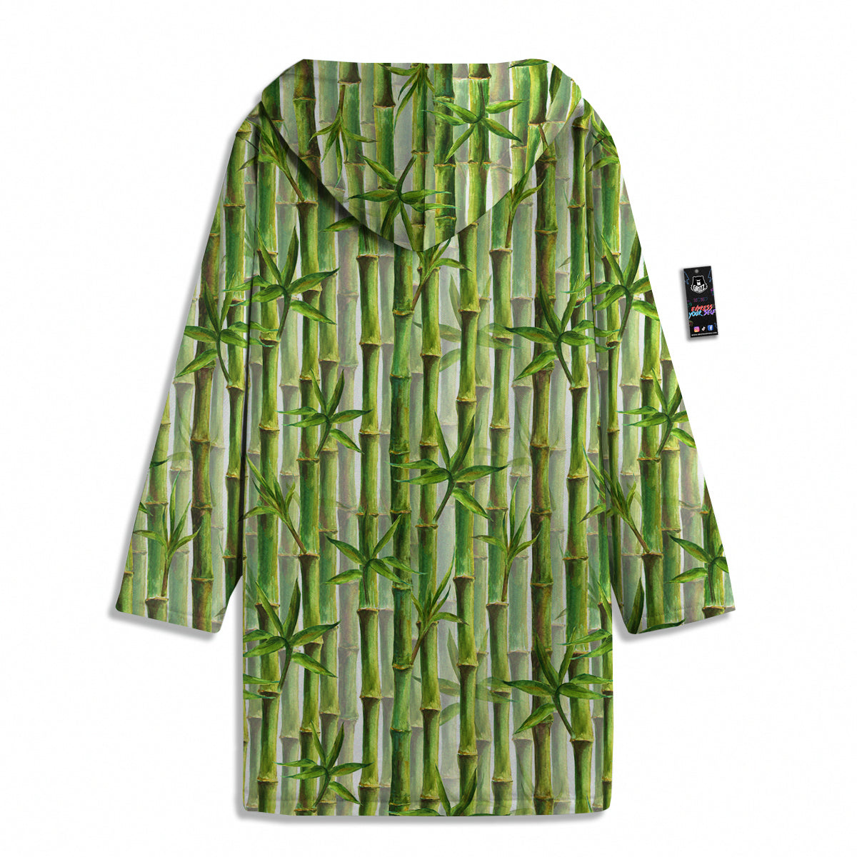 Bamboo Watercolor Print Pattern Men's Windbreaker Jacket-grizzshop