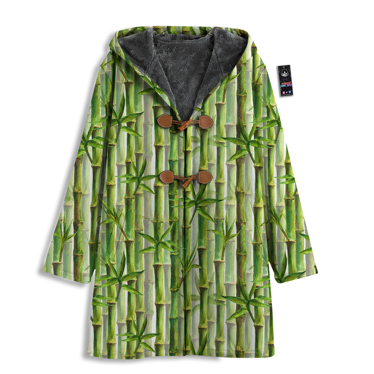 Bamboo Watercolor Print Pattern Men's Windbreaker Jacket-grizzshop