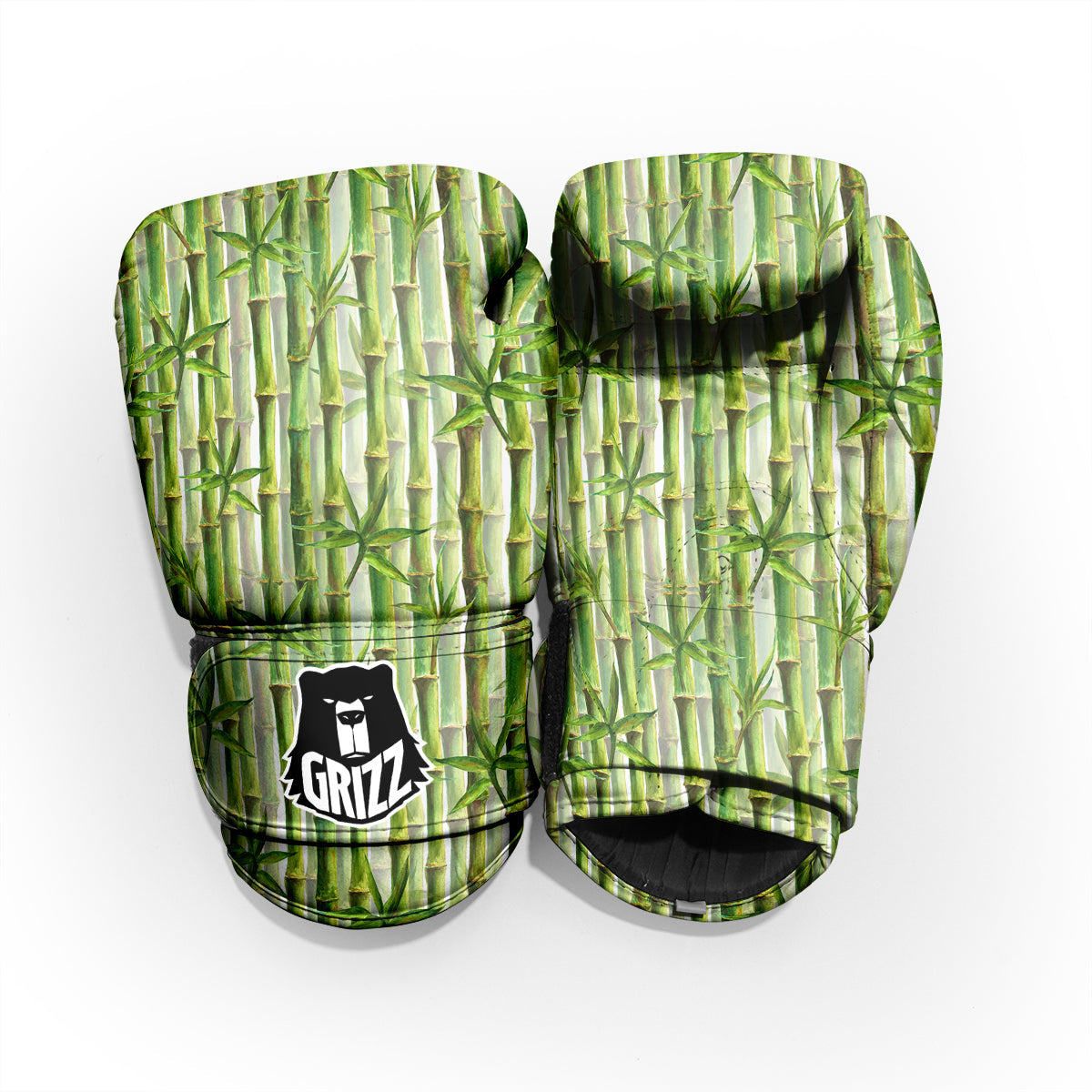 Bamboo Watercolor Print Pattern Pro Boxing Glove