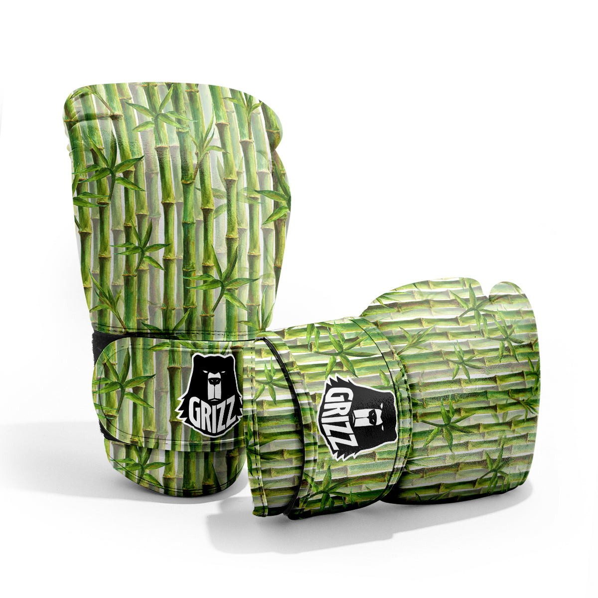 Bamboo Watercolor Print Pattern Pro Boxing Glove