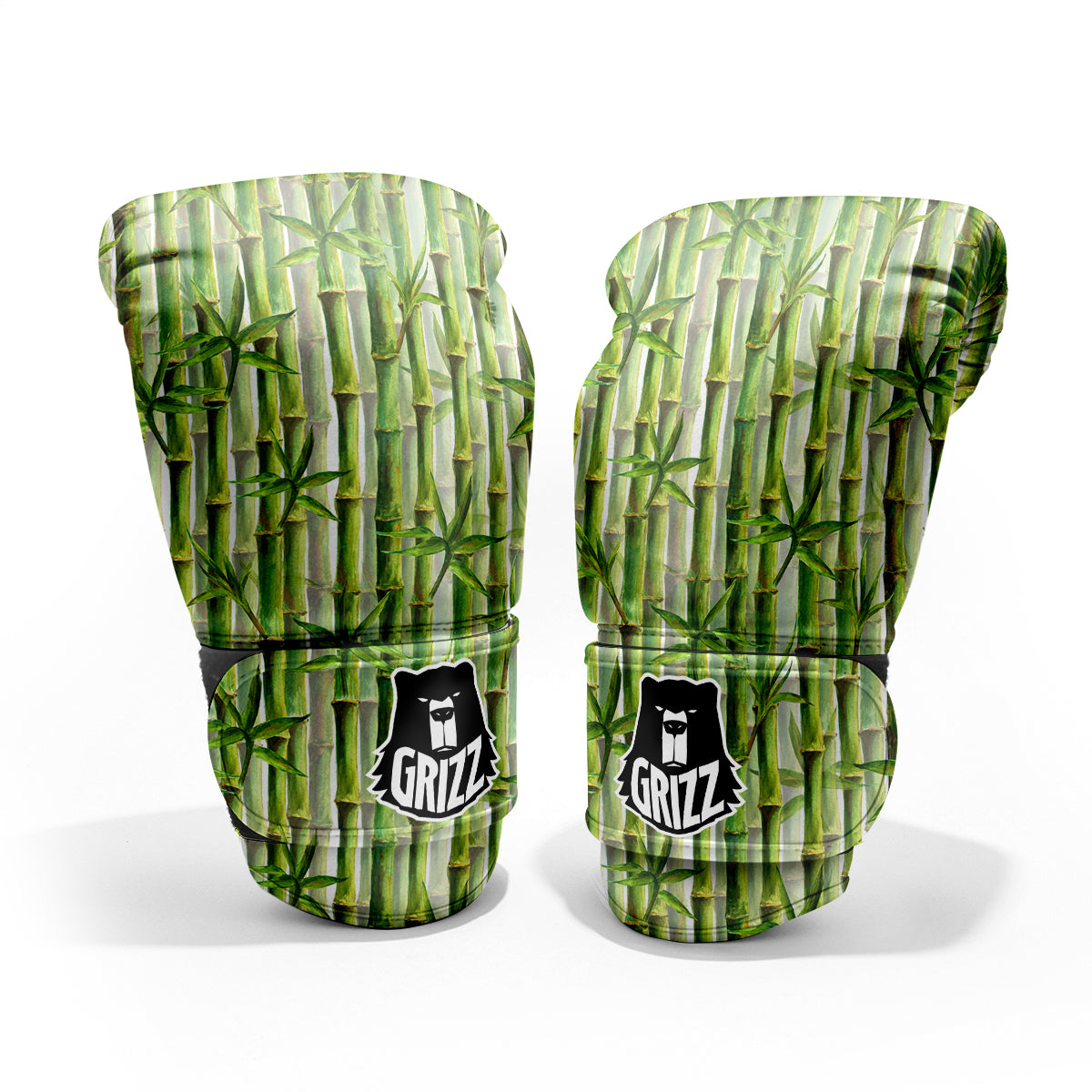 Bamboo Watercolor Print Pattern Pro Boxing Glove
