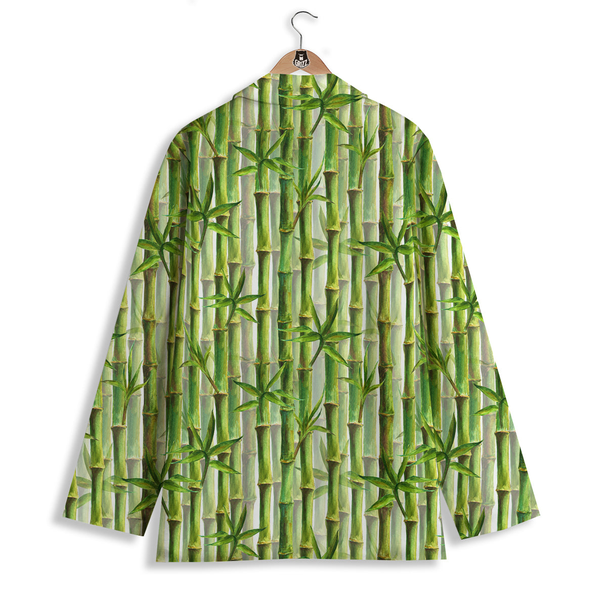 Bamboo Watercolor Print Pattern Women's Blazer-grizzshop