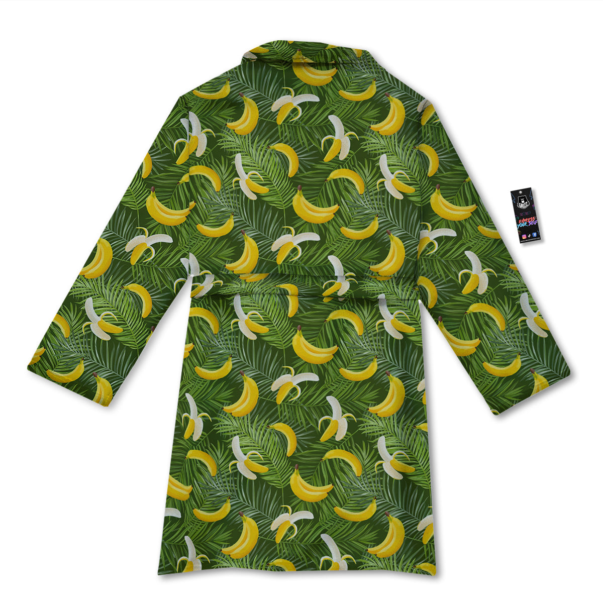 Banana Aloha Print Pattern Bathrobe-grizzshop
