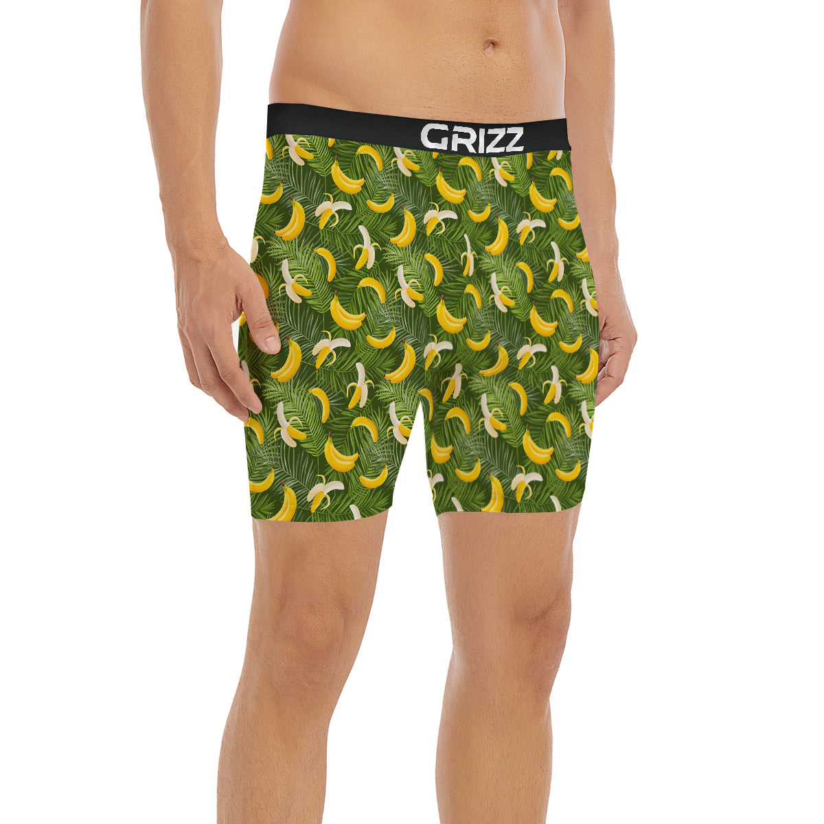 Banana Aloha Print Pattern Boxer Briefs-grizzshop