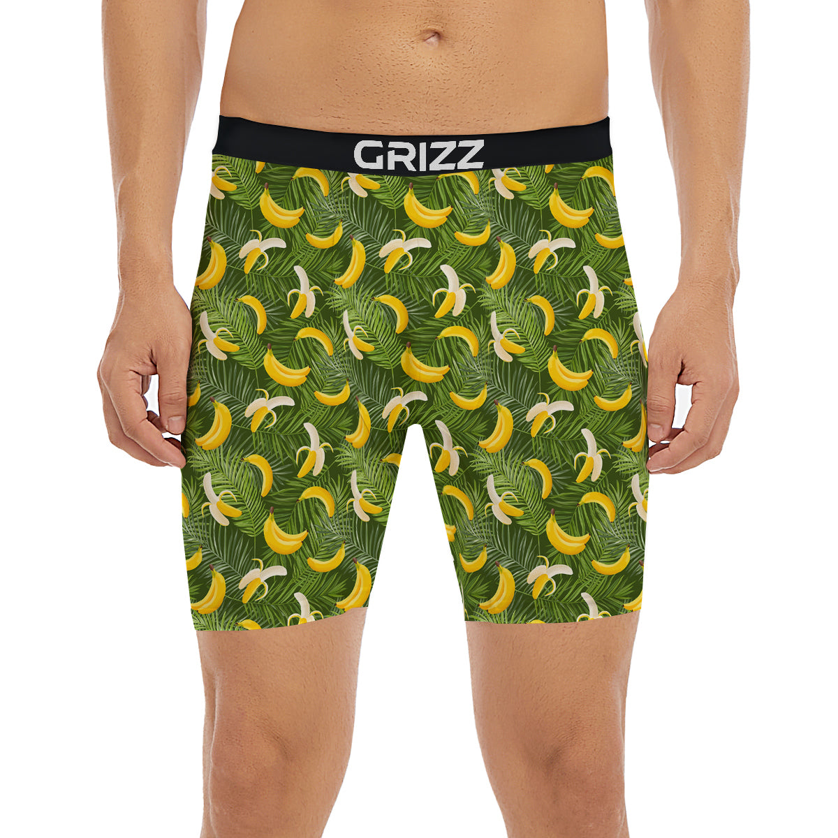 Banana Aloha Print Pattern Boxer Briefs-grizzshop