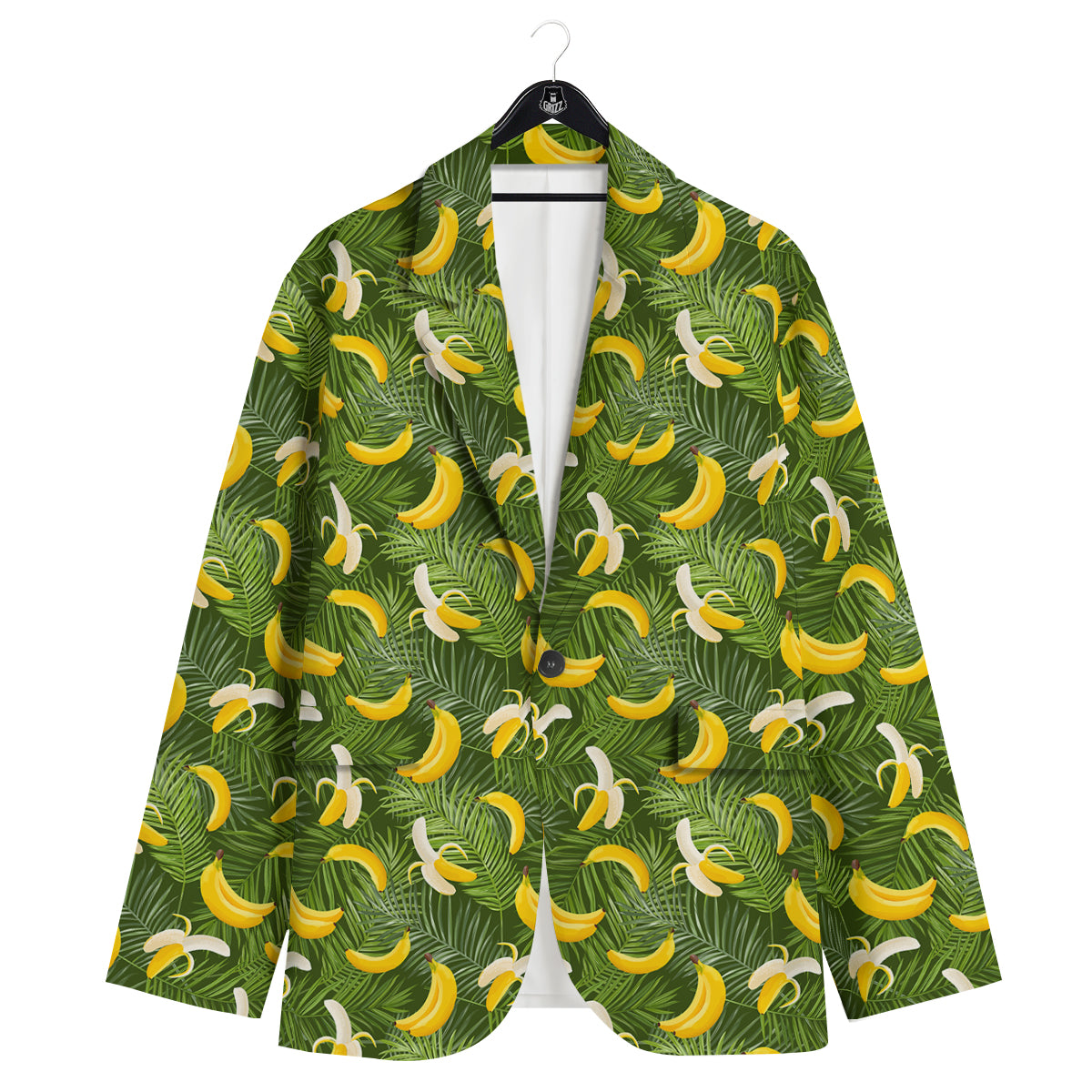Banana Aloha Print Pattern Men's Sport Coat-grizzshop