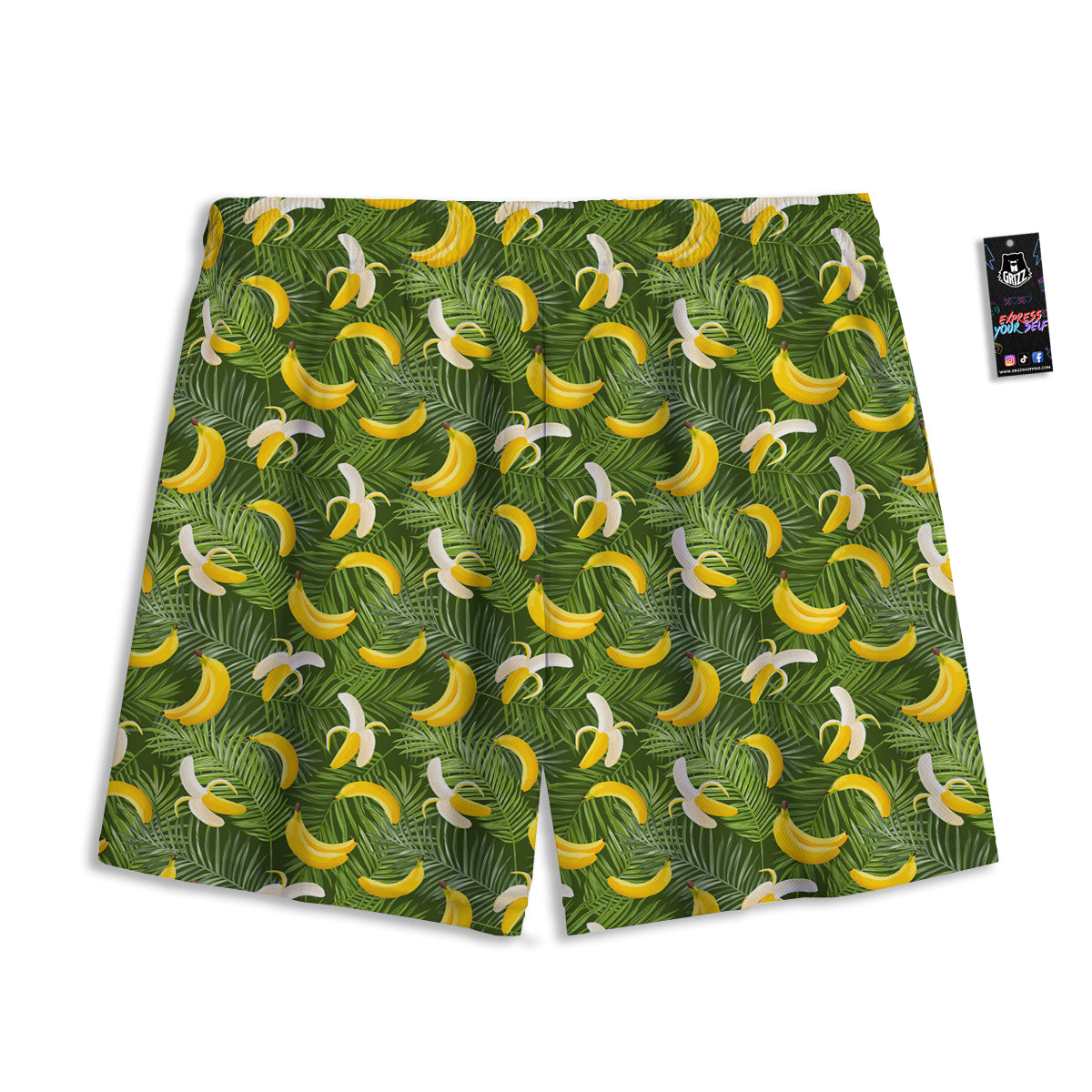 Bull Skull Geometric Print Mesh Shorts