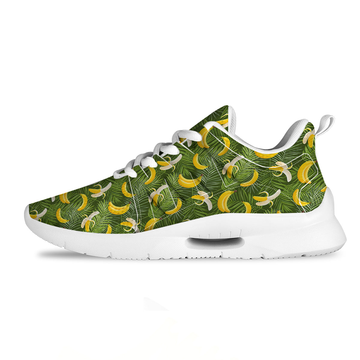 Banana Aloha Print Pattern Tennis Shoes-grizzshop