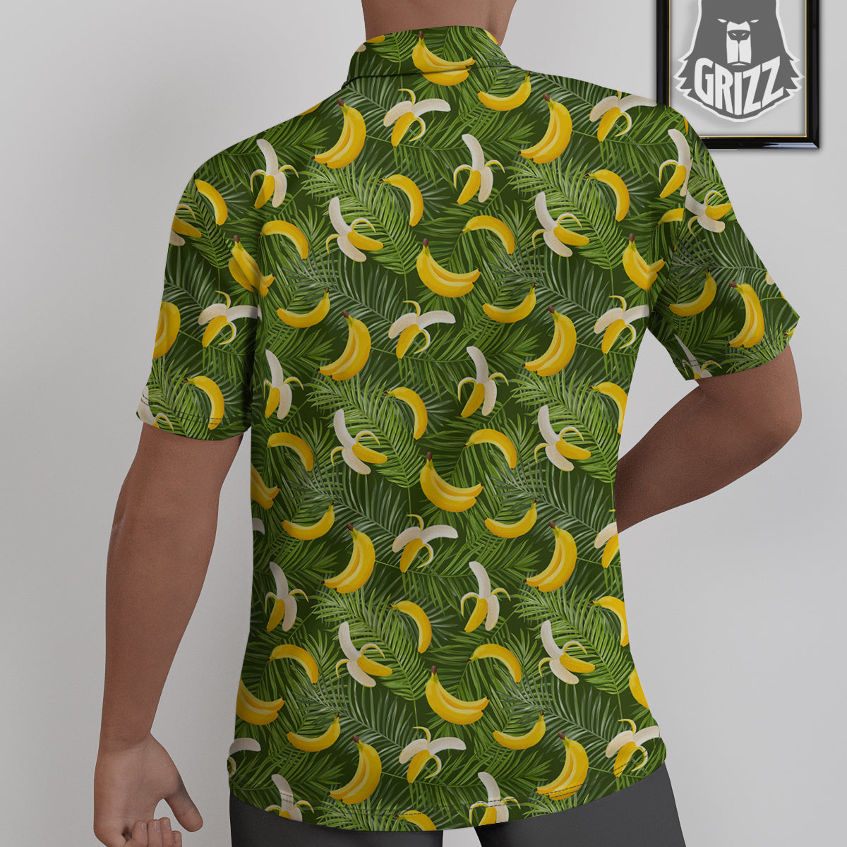Banana Aloha Print Pattern Untucked Shirts-grizzshop
