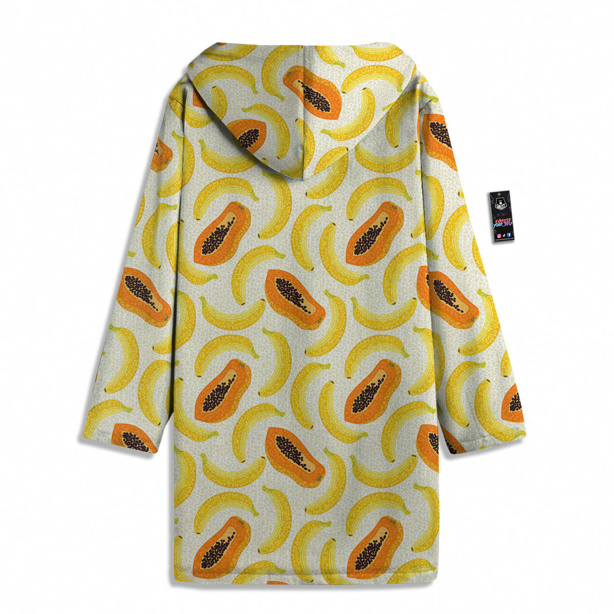 Banana And Papaya Print Pattern Men's Windbreaker Jacket-grizzshop