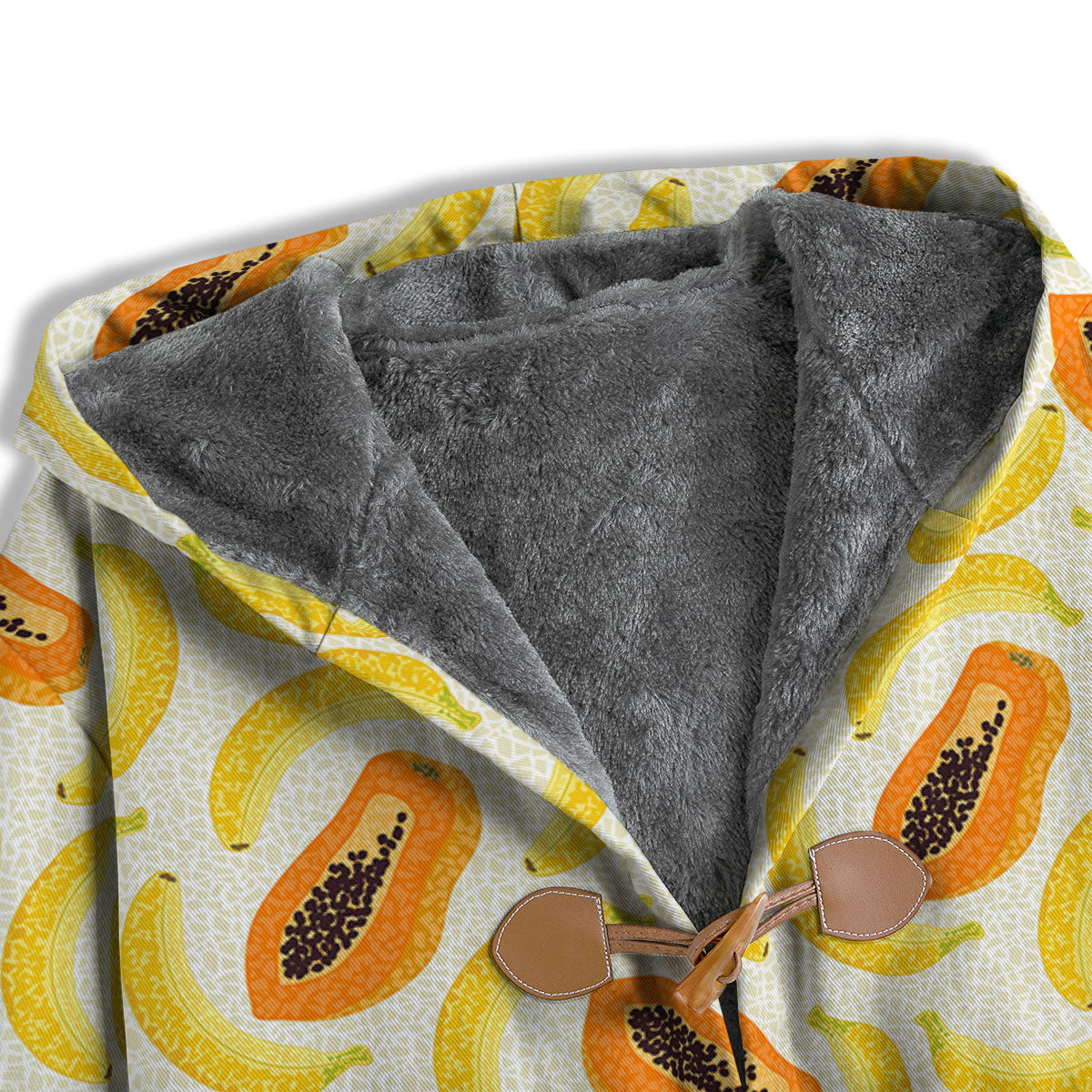 Banana And Papaya Print Pattern Men's Windbreaker Jacket-grizzshop