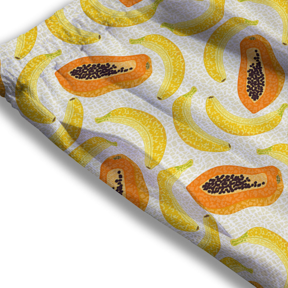 Banana And Papaya Print Pattern Mesh Shorts