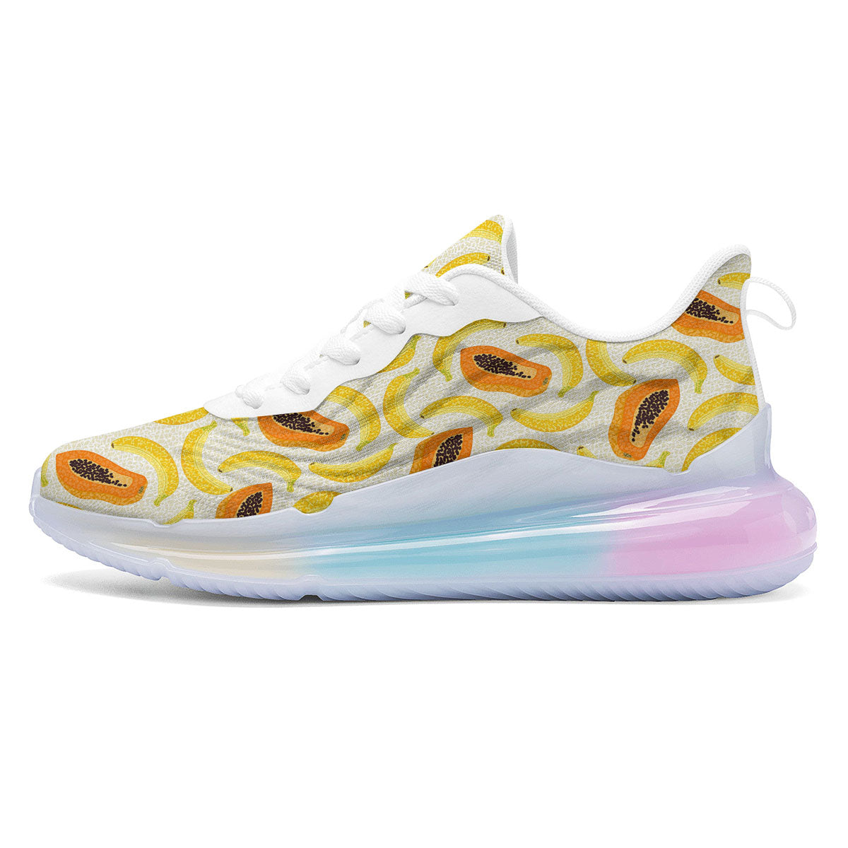 Banana And Papaya Print Pattern Running Sneakers-grizzshop